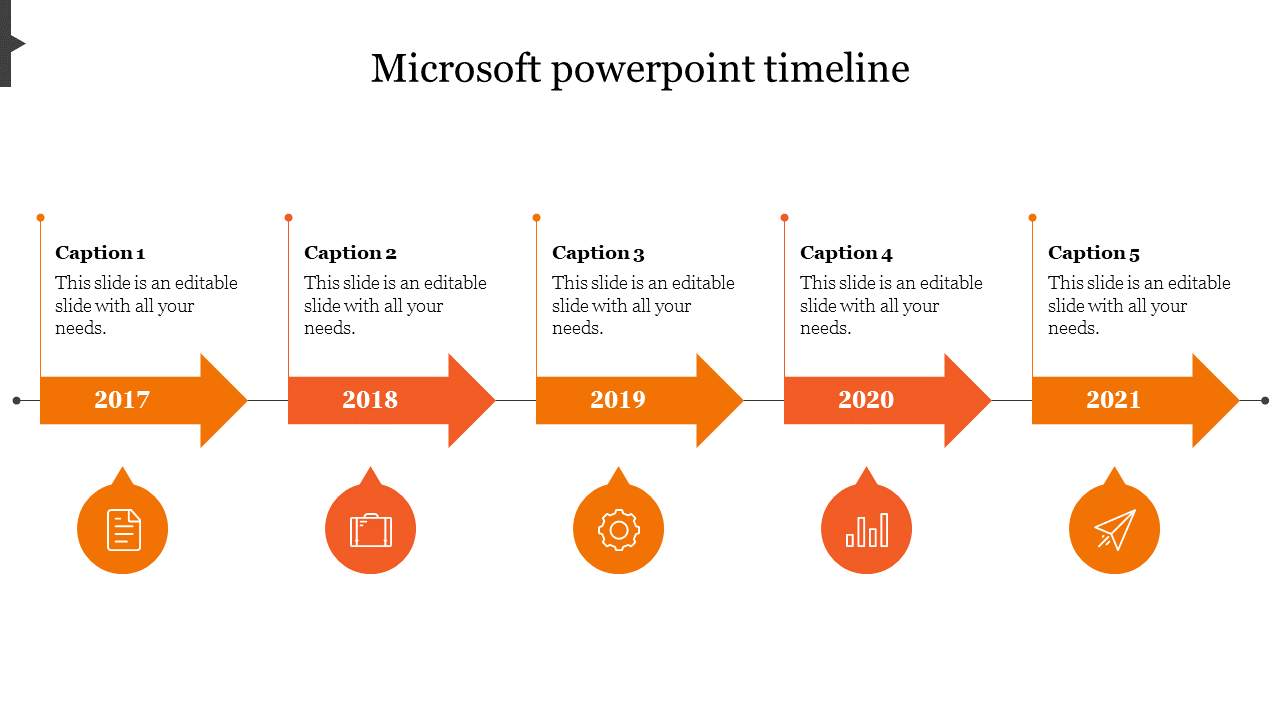 microsoft powerpoint timeline-Orange